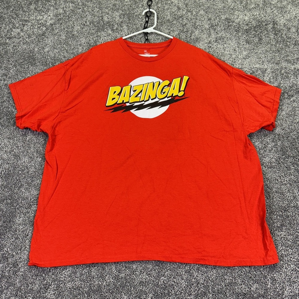 Ripple Junction Shirt Mens 3X Red Bazinga Graphic Tee Big Bang Theory TV Show
